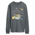 thumbnail image 1 of Star Wars - The Mandalorian Grogu Space- Men's Long Sleeve Graphic T-Shirt, 1 of 4