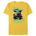 thumbnail image 1 of Star Wars The Mandalorian Grogu Strong with the Force - Short Sleeve Blended T-Shirt for Adults - Customized-Yellow, 1 of 5