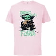 thumbnail image 1 of Star Wars The Mandalorian Grogu Strong with the Force - Short Sleeve Cotton T-Shirt for Adults - Customized-Soft Pink, 1 of 5