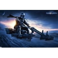 thumbnail image 1 of Star Wars: The Mandalorian - Grogu Sunset Speeder Wall Poster, 14.725" x 22.375", 1 of 3