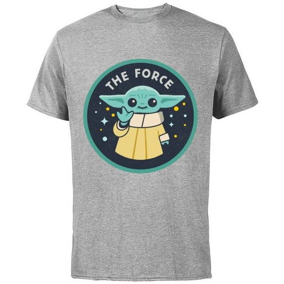 Star Wars The Mandalorian Grogu The Force - Short Sleeve Cotton T-Shirt for Adults - Customized-Athletic Heather