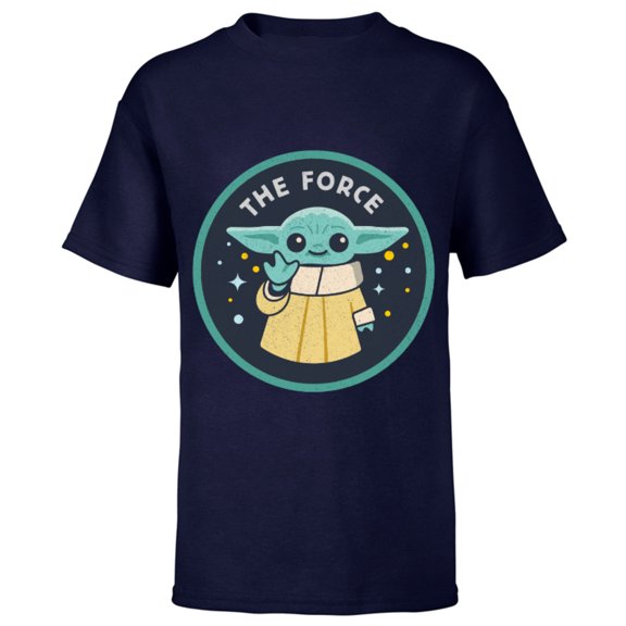 Star Wars The Mandalorian Grogu The Force - Short Sleeve T-Shirt for Kids – Customized-Navy