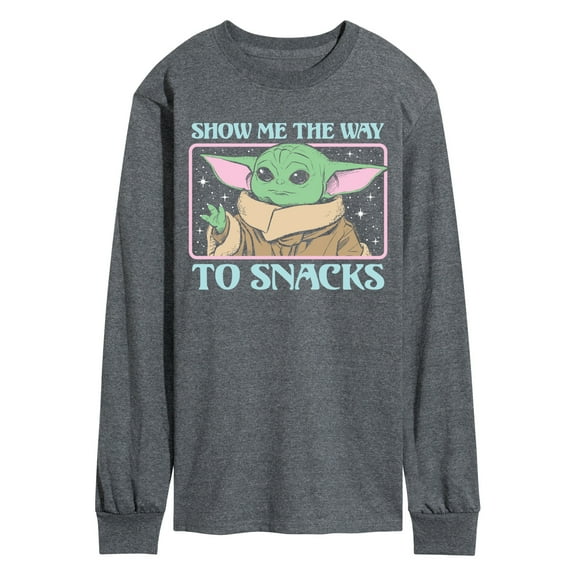 Star Wars - The Mandalorian Grogu The Way To Snacks - Men's Long Sleeve Graphic T-Shirt