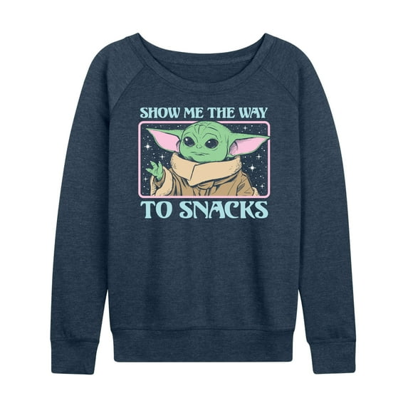 Star Wars - The Mandalorian Grogu The Way To Snacks - Wo Men's French Terry Long Sleeve Pullover