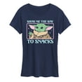 thumbnail image 1 of Star Wars - The Mandalorian Grogu The Way To Snacks  - Wo Men's Short Sleeve Graphic T-Shirt, 1 of 4
