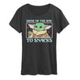 thumbnail image 1 of Star Wars - The Mandalorian Grogu The Way To Snacks  - Wo Men's Short Sleeve Graphic T-Shirt, 1 of 4