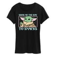 thumbnail image 1 of Star Wars - The Mandalorian Grogu The Way To Snacks  - Wo Men's Short Sleeve Graphic T-Shirt, 1 of 4