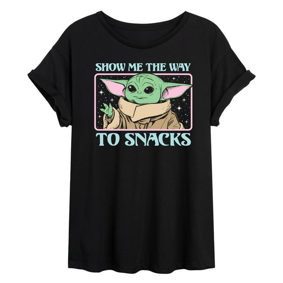 Star Wars - The Mandalorian Grogu The Way To Snacks - Womens Oversized Graphic T-Shirt