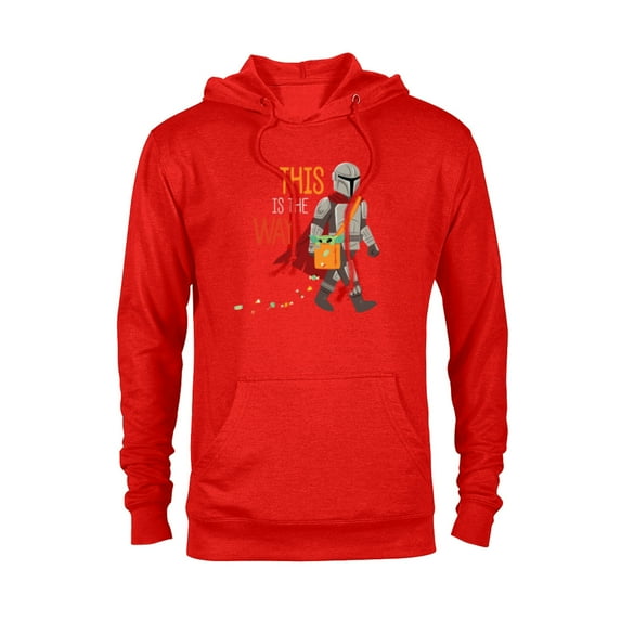 Star Wars The Mandalorian Grogu This is The Way Halloween - Pullover Hoodie for Adults - Customized-Red Heather