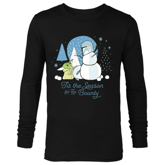 Star Wars The Mandalorian Grogu Tis the Season Holiday Standard - Long Sleeve T-Shirt for Men – Customized-Black