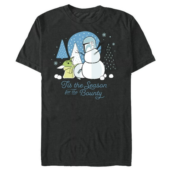 Star Wars The Mandalorian Grogu Tis the Season Holiday Standard - Short Sleeve Blended T-Shirt for Adults – Customized-Dark Heather