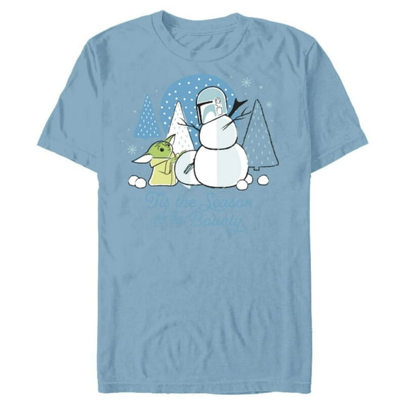 Star Wars The Mandalorian Grogu Tis the Season Holiday Standard - Short Sleeve Blended T-Shirt for Adults – Customized-Ocean Blue