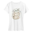 thumbnail image 1 of Star Wars - The Mandalorian Grogu Tonal Washed   - Wo Men's Short Sleeve Graphic T-Shirt, 1 of 4