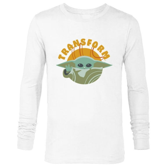 Star Wars The Mandalorian Grogu Transform - Long Sleeve T-Shirt for Men - Customized-White