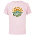 thumbnail image 1 of Star Wars The Mandalorian Grogu Transform - Short Sleeve Cotton T-Shirt for Adults - Customized-Soft Pink, 1 of 5