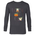 thumbnail image 1 of Star Wars The Mandalorian Grogu Trick or Treat Halloween - Long Sleeve T-Shirt for Men - Customized-Charcoal Heather, 1 of 5
