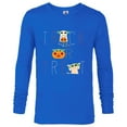 thumbnail image 1 of Star Wars The Mandalorian Grogu Trick or Treat Halloween - Long Sleeve T-Shirt for Men - Customized-Royal, 1 of 5