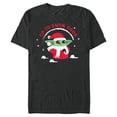 thumbnail image 1 of Star Wars The Mandalorian Grogu Up to Snow Good Holiday - Short Sleeve Blended T-Shirt for Adults - Customized-Dark Heather, 1 of 5