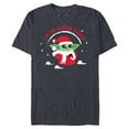 thumbnail image 1 of Star Wars The Mandalorian Grogu Up to Snow Good Holiday - Short Sleeve Blended T-Shirt for Adults - Customized-Navy Heather, 1 of 5