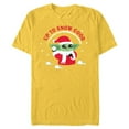 thumbnail image 1 of Star Wars The Mandalorian Grogu Up to Snow Good Holiday - Short Sleeve Blended T-Shirt for Adults - Customized-Yellow, 1 of 5