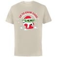 thumbnail image 1 of Star Wars The Mandalorian Grogu Up to Snow Good Holiday - Short Sleeve Cotton T-Shirt for Adults - Customized-Natural, 1 of 5
