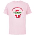 thumbnail image 1 of Star Wars The Mandalorian Grogu Up to Snow Good Holiday - Short Sleeve Cotton T-Shirt for Adults - Customized-Soft Pink, 1 of 5