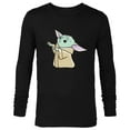 thumbnail image 1 of Star Wars The Mandalorian Grogu Watercolor - Long Sleeve T-Shirt for Men - Customized-Black, 1 of 5