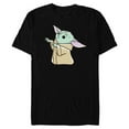thumbnail image 1 of Star Wars The Mandalorian Grogu Watercolor - Short Sleeve Blended T-Shirt for Adults - Customized-Black, 1 of 5