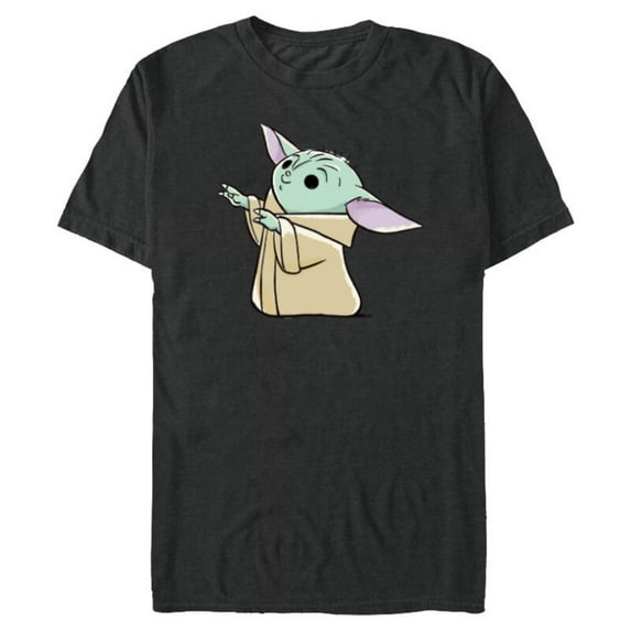 Star Wars The Mandalorian Grogu Watercolor - Short Sleeve Blended T-Shirt for Adults - Customized-Dark Heather