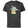 thumbnail image 1 of Star Wars The Mandalorian Grogu Watercolor - Short Sleeve Cotton T-Shirt for Adults - Customized-Charcoal, 1 of 5
