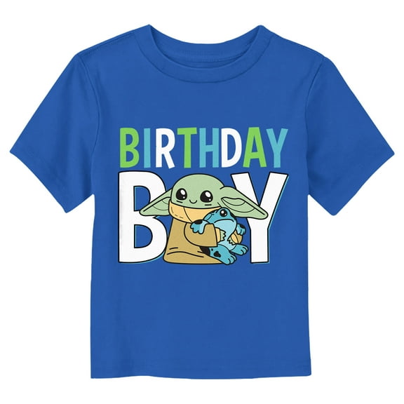 Star Wars: The Mandalorian Grogu and Frog Birthday Boy  Graphic T-Shirt