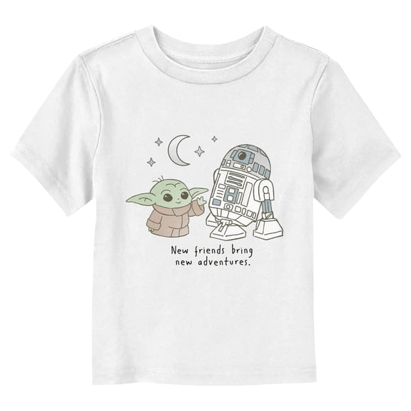 Star Wars: The Mandalorian Grogu and R2-D2 New Friends Bring New Adventures Graphic T-Shirt