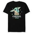 thumbnail image 1 of Star Wars The Mandalorian Grogu with Frog Curious Child - Short Sleeve Blended T-Shirt for Adults - Customized-Black, 1 of 5