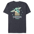 thumbnail image 1 of Star Wars The Mandalorian Grogu with Frog Curious Child - Short Sleeve Blended T-Shirt for Adults - Customized-Navy Heather, 1 of 5