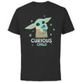 thumbnail image 1 of Star Wars The Mandalorian Grogu with Frog Curious Child - Short Sleeve Cotton T-Shirt for Adults - Customized-Black, 1 of 5