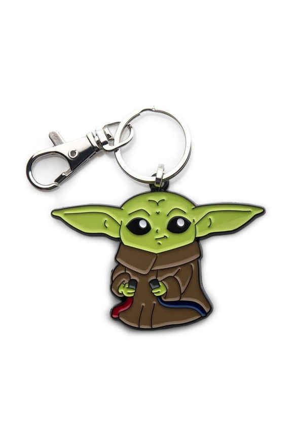 Star Wars: The Mandalorian Grogu with Wires Enamel Pendant Keychain