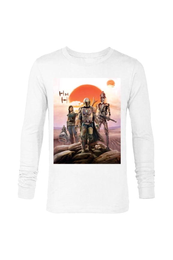 The Mandalorian Group Poster - Long Sleeve T-Shirt for Men - Customized-White