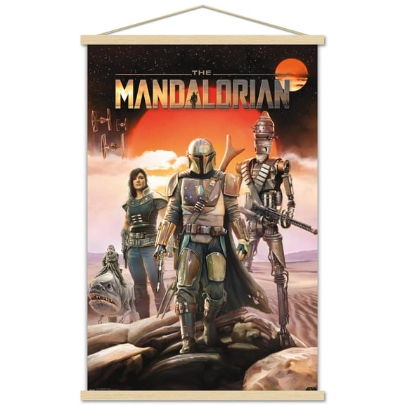 Star Wars: The Mandalorian - Group Wall Poster with Magnetic Frame, 22.375" x 34"