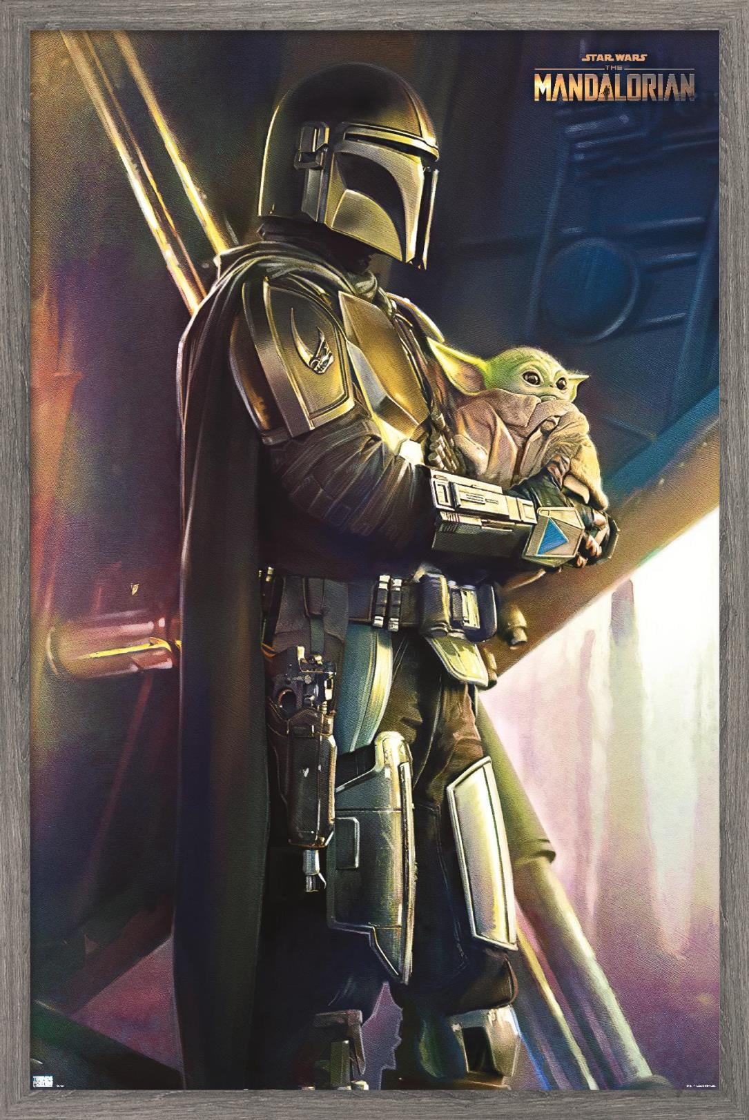 Star Wars: The Mandalorian - Held Wall Poster, 14.725" x 22.375", Framed