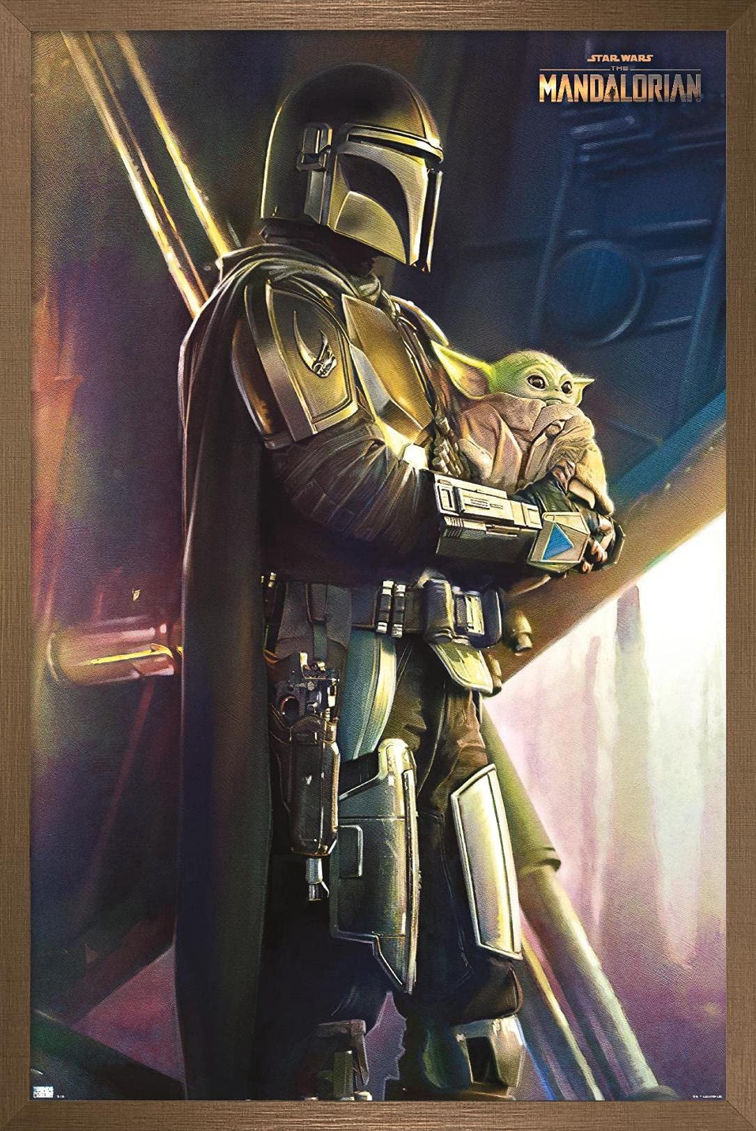 Star Wars: The Mandalorian - Held Wall Poster, 14.725" x 22.375", Framed