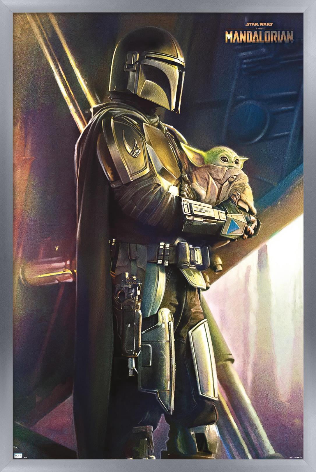 Star Wars: The Mandalorian - Held Wall Poster, 22.375" x 34", Framed
