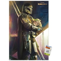 Star Wars: The Mandalorian - Held Wall Poster with Pushpins, 22.375" x 34"