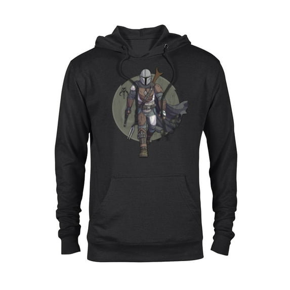 Star Wars The Mandalorian Hero Pose - Pullover Hoodie for Adults - Customized-Black