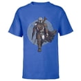thumbnail image 1 of Star Wars The Mandalorian Hero Pose - Short Sleeve T-Shirt for Kids - Customized-Royal, 1 of 5