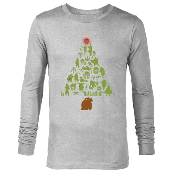 Star Wars The Mandalorian Holiday Christmas Tree Standard - Long Sleeve T-Shirt for Men – Customized-Athletic Heather