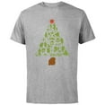 thumbnail image 1 of Star Wars The Mandalorian Holiday Christmas Tree Standard - Short Sleeve Cotton T-Shirt for Adults - Customized-Athletic Heather, 1 of 5