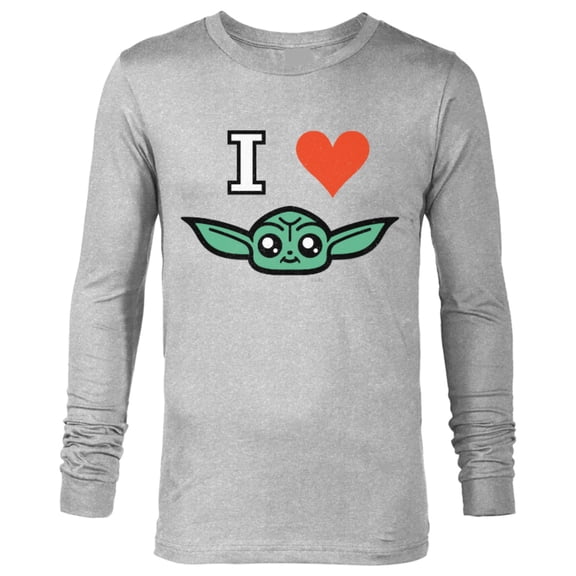 Star Wars The Mandalorian I Love Grogu - Long Sleeve T-Shirt for Men - Customized-Athletic Heather