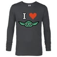 thumbnail image 1 of Star Wars The Mandalorian I Love Grogu - Long Sleeve T-Shirt for Men - Customized-Charcoal Heather, 1 of 5