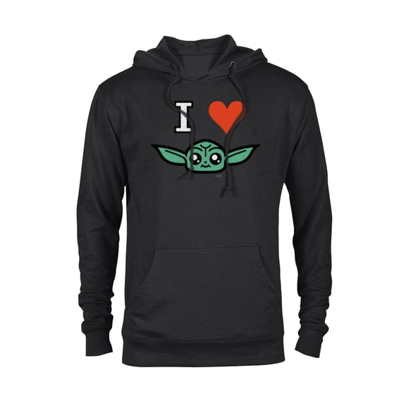 Star Wars The Mandalorian I Love Grogu - Pullover Hoodie for Adults - Customized-Black