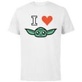 thumbnail image 1 of Star Wars The Mandalorian I Love Grogu - Short Sleeve Cotton T-Shirt for Adults - Customized-White, 1 of 5
